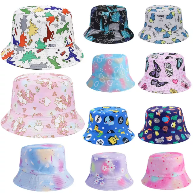 Baby Toddler Kids Animals Bucket Hat for Girls Boys Reversible Beach Sun Hats