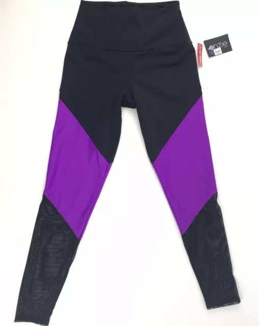 Onzie Womens High Rise Track Electric Purple Combo Leggings Size XS 3