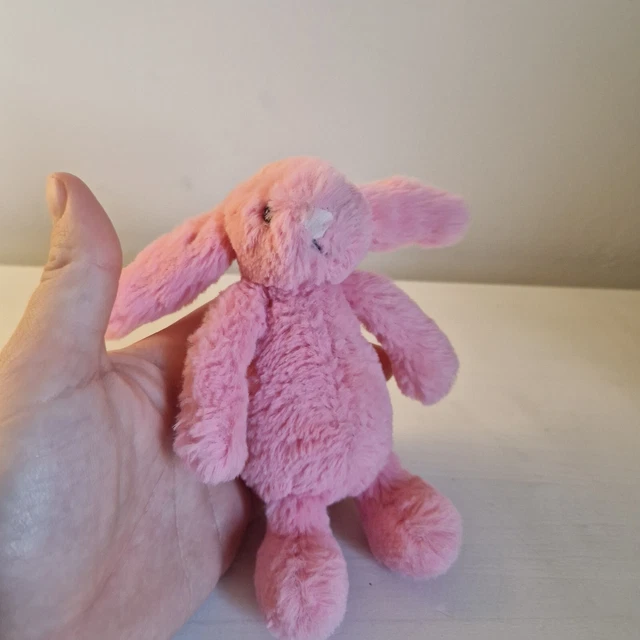 JELLYCAT SMALL SORBET Bashful Bunny Rabbit Soft Toy Comfort Pink Baby