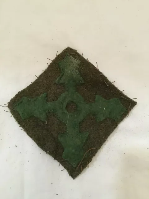 WWI US Army 4th  Division  Patch wool felt AEF