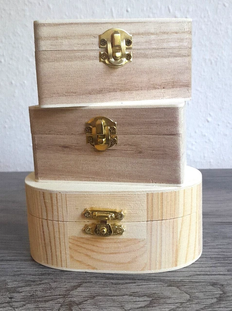 Vintage-Holzkästchen mit Schloss aus Metall zur Aufbewahrung von Schmuck etc, Aufbewahrungsbox Vintage-Holzkästchen mit Schloss aus Metall zur Aufbewahrung von Schmuck etc, Aufbewahrungsbox