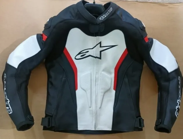 New Alpinestars Men Leather Motorbike Jacket Motorcycle MotoGP Racing Track Gear