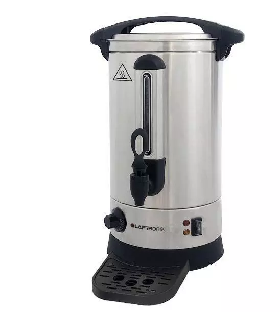 Laptronix 10 Litre Electric Catering Hot Water Boiler Tea Urn Stainless Steel