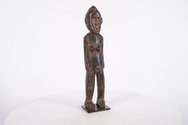 Senufo Femelle Figurine 14.5 " De Ivoire Coast Sur Base - Africain Tribal Art