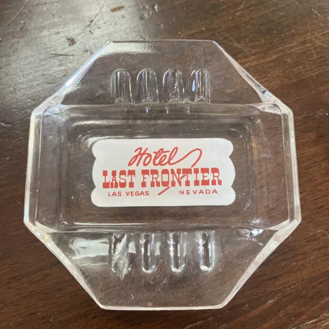 Last Frontier  Hotel Casino, 1940’S Rare Safex Glass Ashtray, Las Vegas, Nevada