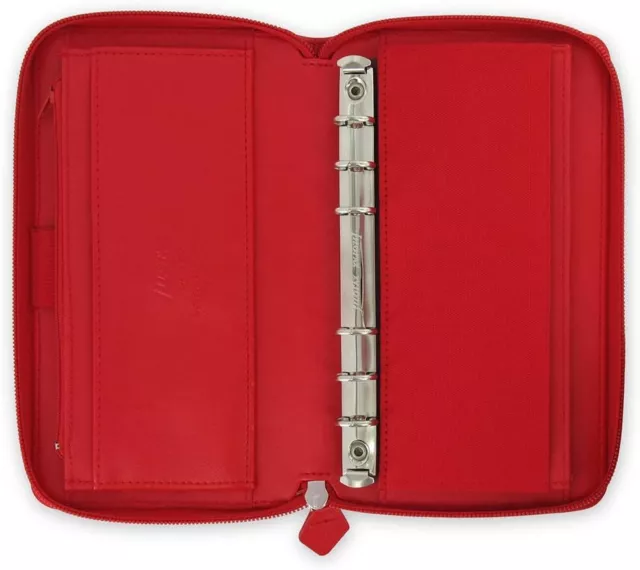 Filofax Compact Saffiano Zip Poppy Organiser 3