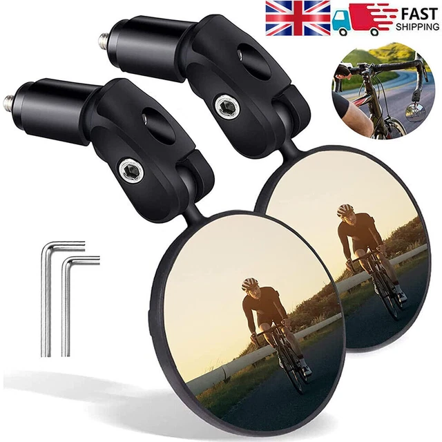 Mountain Bike Rear View Mirror MTB Bicycle Handlebar Convex Side Rearview Mirror