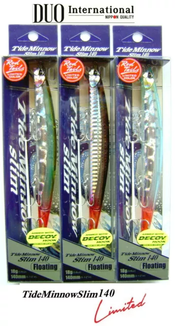 DUO Tide Minnow Slim 140 Red Tail,Saltwater Fishing Lure,Hard Bait,Sea Bass