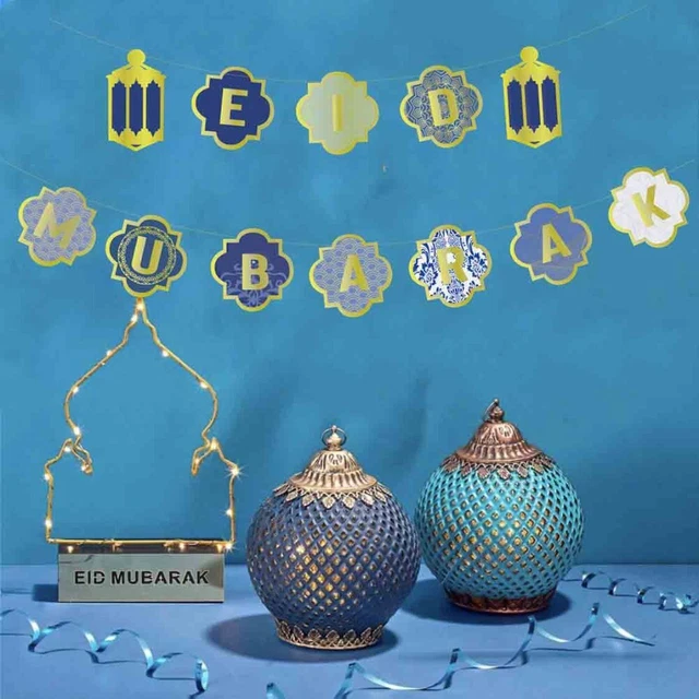 Decor DIY Home Decors Party Decoration Festival Banner EIDMUBARAK Letter Banner