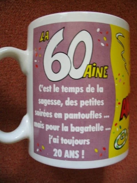 Mug Drôle Oldie - Anniversaire 50ème, 60ème, 70ème, 80ème - Céramique Blanc