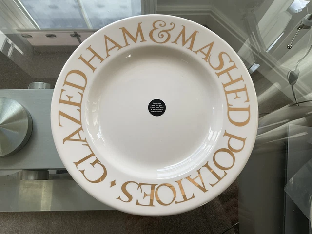 Emma Bridgewater Gold Toast & Marmalade 10.5" Plate New/1St Glazed Ham Potatoes