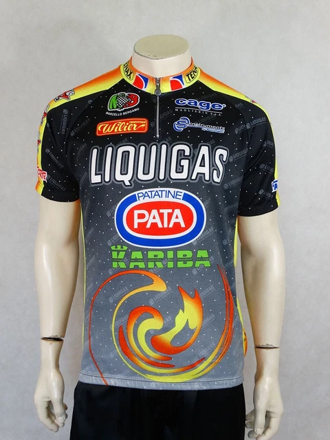 Camicia ciclismo Liquigas retrò vintage jersey maglia pata kariba 2000