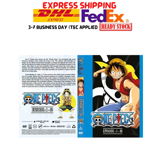 ANIME DVD ONE Piece Series Box 1 (Episode 1 80) English Dubbed New