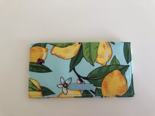 Vera Bradley NWT Checkbook Cover LEMON GROVE Ladybug Yellow