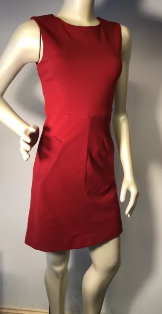 DVF Diane Von Furstenberg 2 Carpreena Mini $328 Dress Red Full zip Bin-N