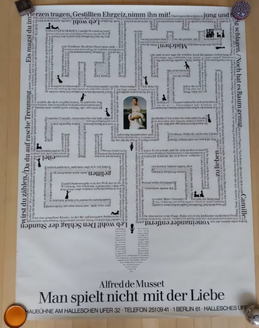 Plakat Alfred de Musset: Man spielt... Liebe Schaubühne Hallesches Ufer Berlin