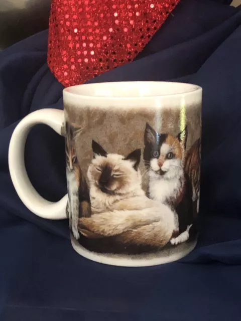 Kitty City Lrg. 12 oz Coffee Cup Mug Cat Lovers Coffee Mug Feline Variety Meow❤️