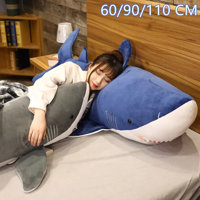 Soft Simulation Cute Shark Plush Toys Kawaii Stuffed Megalodon  Pillow Cushion