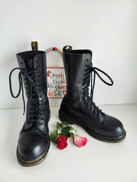 DR MARTENS NEILSON motorbike 14 hole midcalf black boots UK5 EU 38 US 7 168.00 PicClick UK