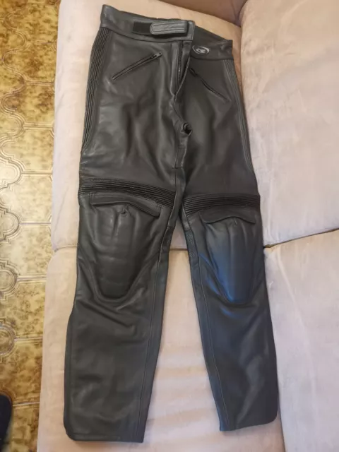 Pantaloni pelle moto Scooter uomo Protezioni taglia L Cerniera Giacca