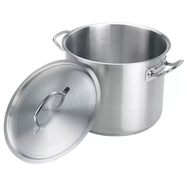 CRESTWARE SSPOT12 Stock Pot,11 in Dia,SS 21D994