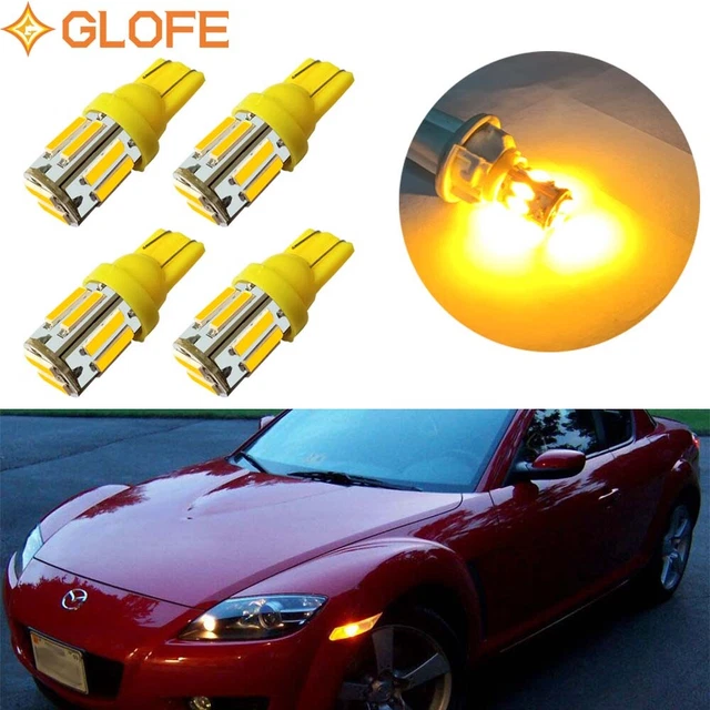 DYNITX Light 4x LED Side Marker Light License Plate Tag Bulb Lamp Amber Yellow