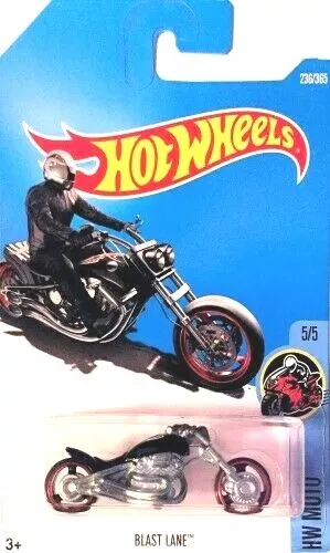 Hot Wheels Dty26 Blast Lane 5/5 Hw Moto 236/365 Long Card