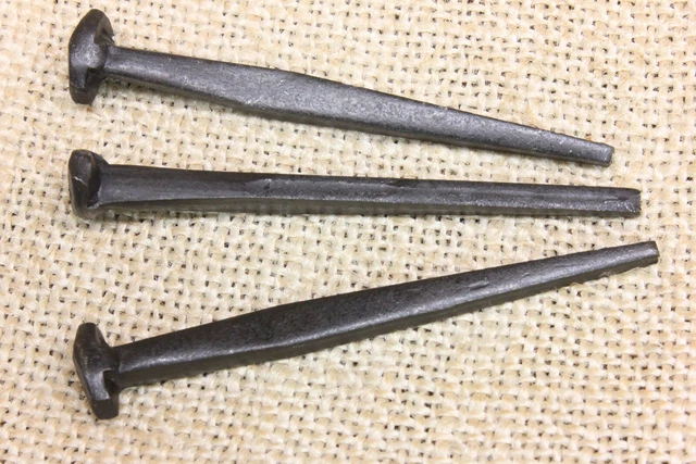 2 1/2" Rose head 3 nails antique square wrought iron Spikes Decorative 2.5"
