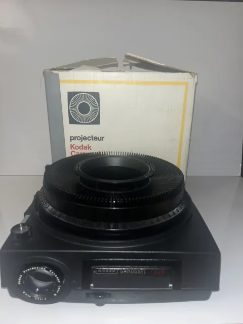 Vintage Kodak 750H Carousel Projector in Original Box Non Tested Without Remote