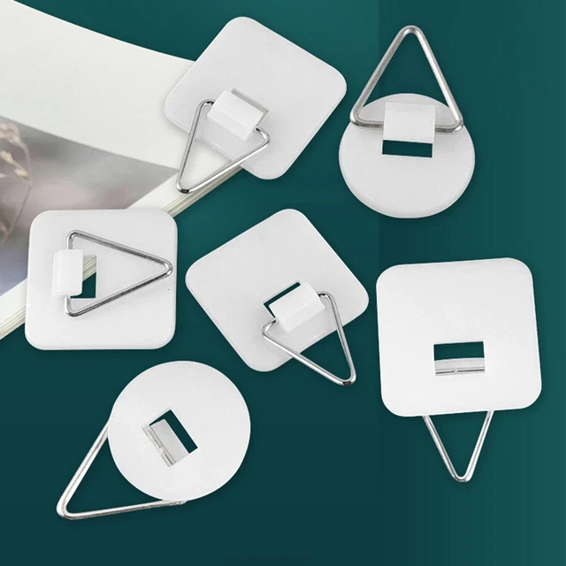 Juego de 50* Colgantes de placa adhesiva para colgador de disco de pared soporte de imagen invisible