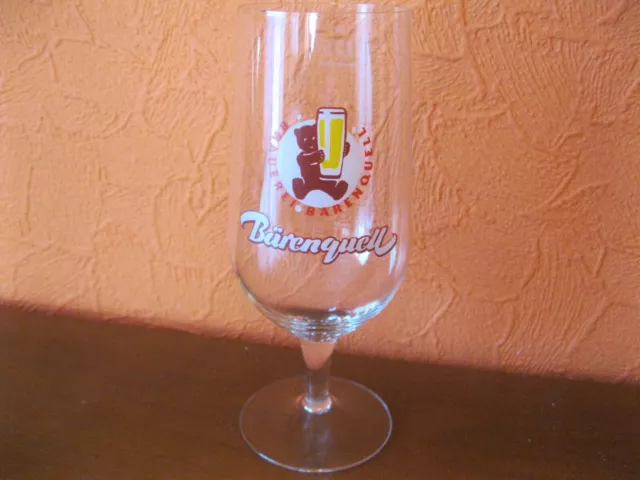 BRAUEREI BÄRENQUELL Bier altes Bierglas DDR Ostalgie Andenken Souvenir 0,25l