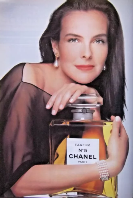 Publicité De Presse 1990 Parfum Chanel N°5 - Carole Bouquet - Advertising