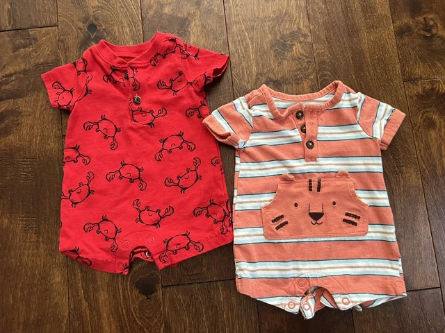 Carters Just One You Baby Boy Rompers Newborn Bundle