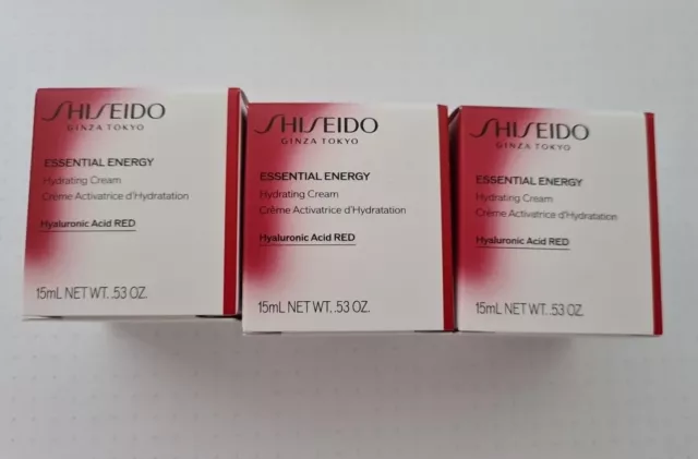 Shiseido Essential Energy Hydrating Cream 45 ml ( 3 × 15ml ) NEU OVP