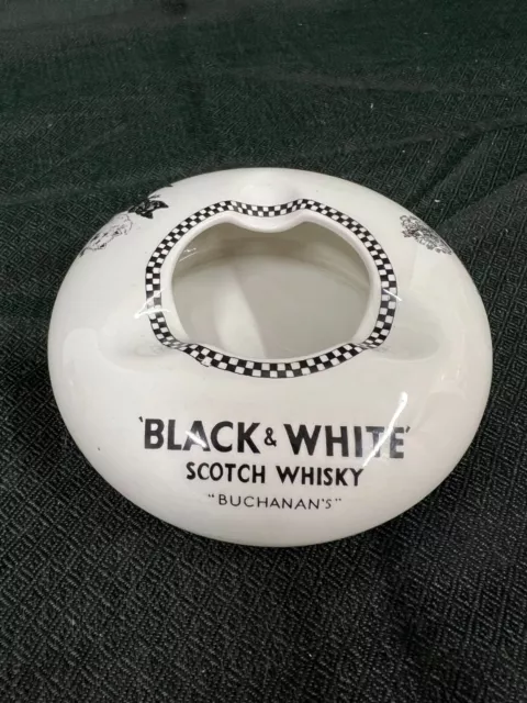 Vintage Buchanan's Ashtray Black & White Scotch Whisky James Green & Nephew Ltd