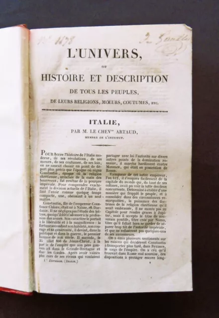 Stampa antica Basilica San Pietro Papa Michelangelo Roma Vaticano Artaud Italia 3