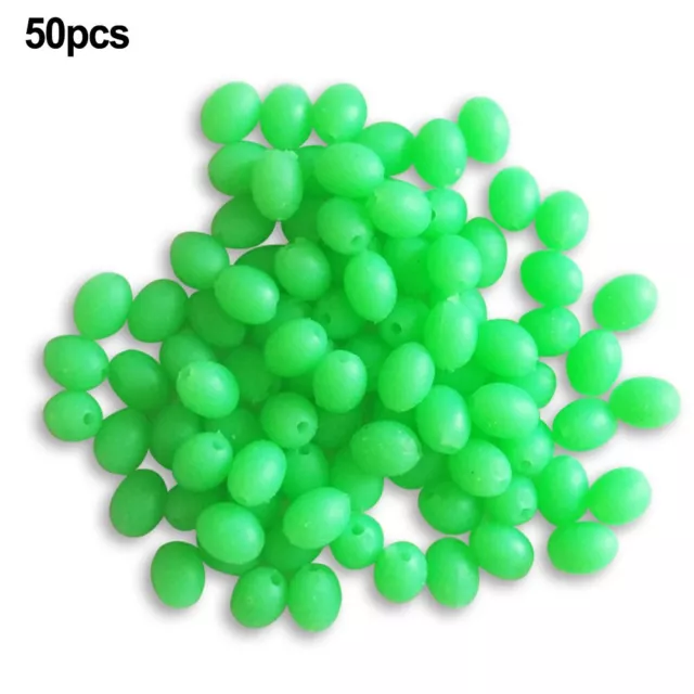 Deep Drop Rigs Luminous Beads Green Fishing 50pcs Practical Soft Fish Beans