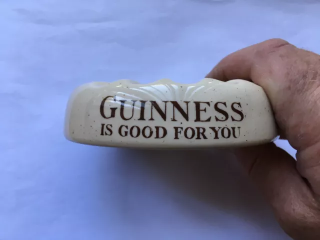 C1930s VINTAGE GUINNESS IS GOOD FOR YOU WILTSHAW&ROBINSON MADE ADV CHINA ASHTRAY 3