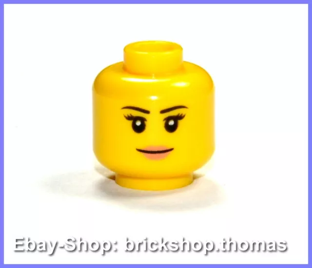 Lego Kopf gelb Frau lacht Lippenstift - 3626cpb1211 Yellow Head - NEU / NEW