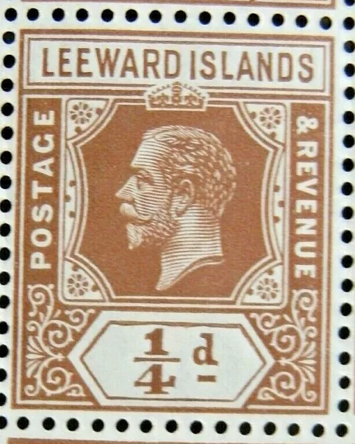 LEEWARD ISLANDS 1912-22 SG46 KGV ¼d. BROWN  -  MNH