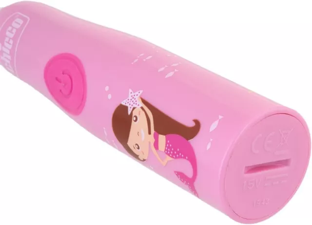 Chicco Spazzolino Elettrico Rosa 3Anni + 1 Tête Vibrante Dents De Lait Fille 3