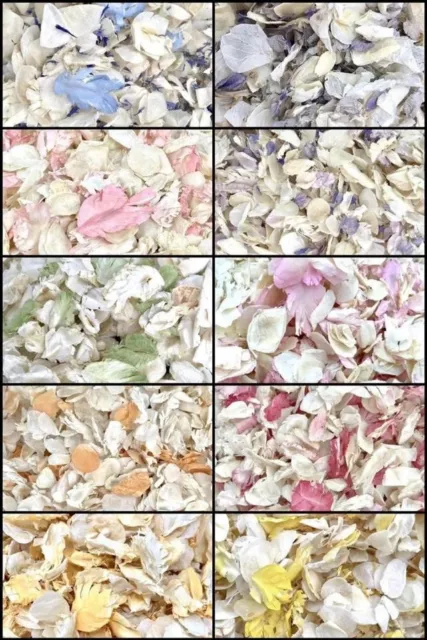 Biodegradable WEDDING CONFETTI IVORY Dried FLUTTERFALL Real Petal 1 LITRE