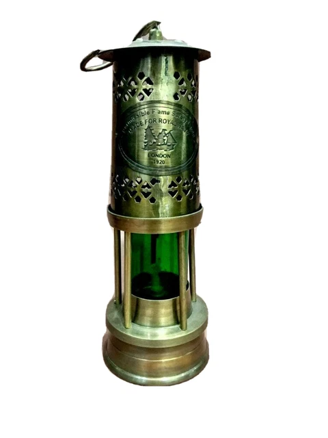 Antike Messing Minor Öllampe Nautische Maritime Schiffslaterne 11" Bootslaterne