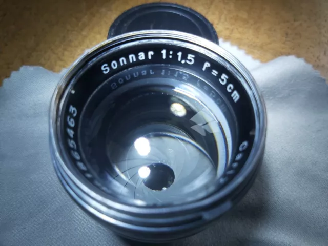 Zeiss sonnar 5cm f 1.5 bel objectif chome Contax de 1936