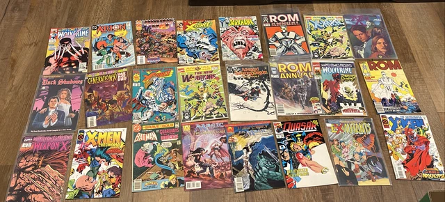 Vintage Mixed Comic Book Lot of 24- Wolverine, Rom, Darkhawk & More