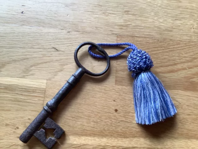 Lovely Decorative Rosette Key Tassel in Blue Tones