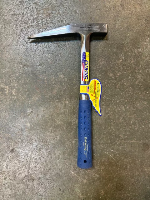New Estwing 13 Oz Solid Steel Pointed Tip Rock Hammer Pick, Model# E3-13PM