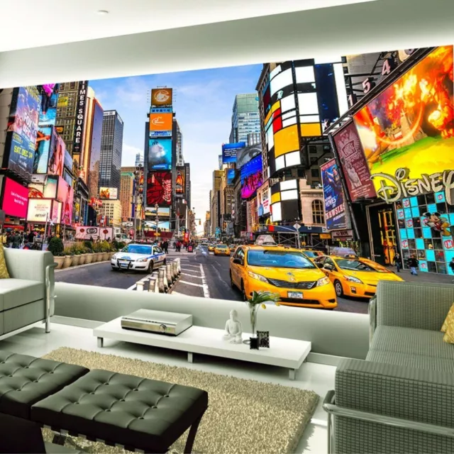 Papier Peint 3D Ville Vue New York  Revetement Mural Haute Qualite 4 Finitions