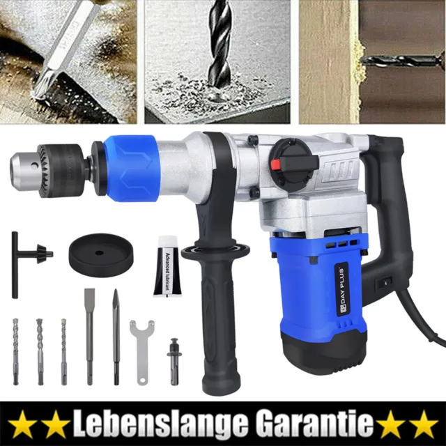 Stemmhammer Bohrhammer Schlagbohrhammer SDS PLUS Meisselhammer 1500W Profi Tool