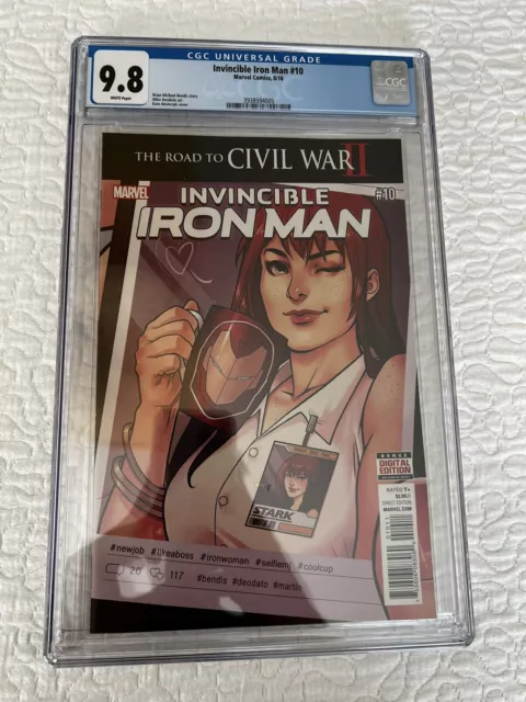 Invincible Iron Man #10 CGC 9.8 (WP) 2nd App of Riri Williams